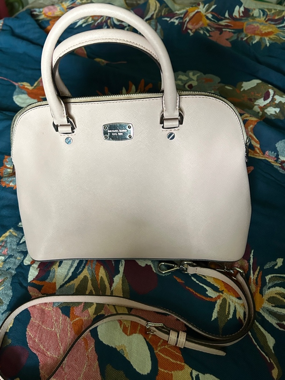 Michael Kors Blush Dome Satchel with Detachable Strap
